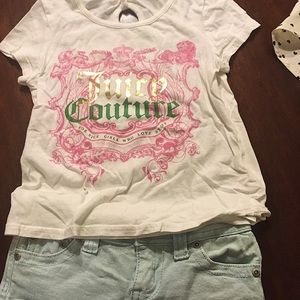 Children’s Juicy Couture shirt with shorts